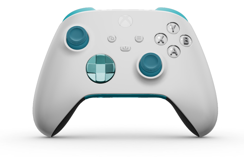 Xbox Wireless Controller - Hoveddel: Robothvid, D-blokke: Gletsjerblå (metallisk), Thumbsticks: Mineralblå