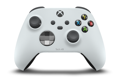 Xbox Wireless Controller - Hoofdtekst: Robot White, D-Pads: Stormgrijs (metallic), Duimsticks: Storm Grey