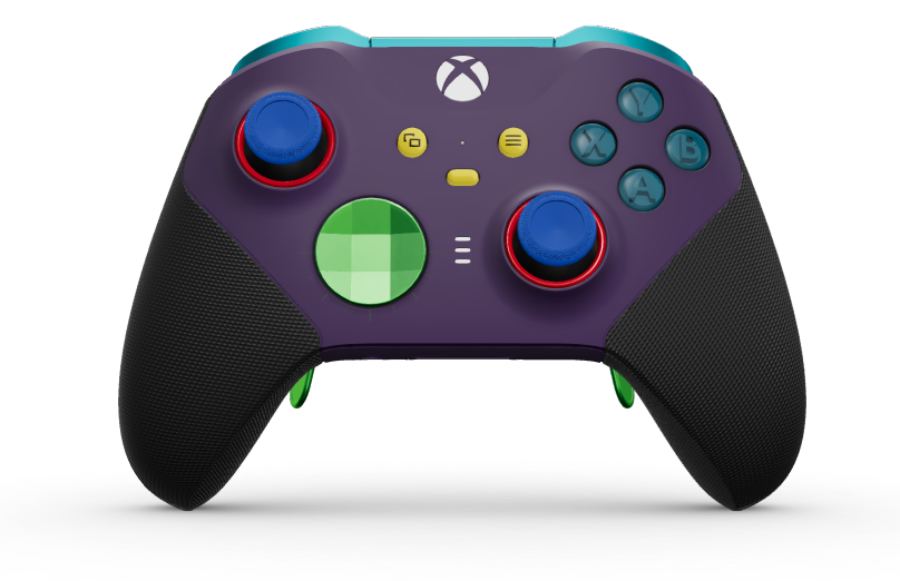 Xbox Elite Wireless Controller Series 2 - Core - Body: Astral Purple + Rubberized Grips, D-pad: Faceted, Velocity Green (Metal), Back: Astral Purple + Rubberized Grips