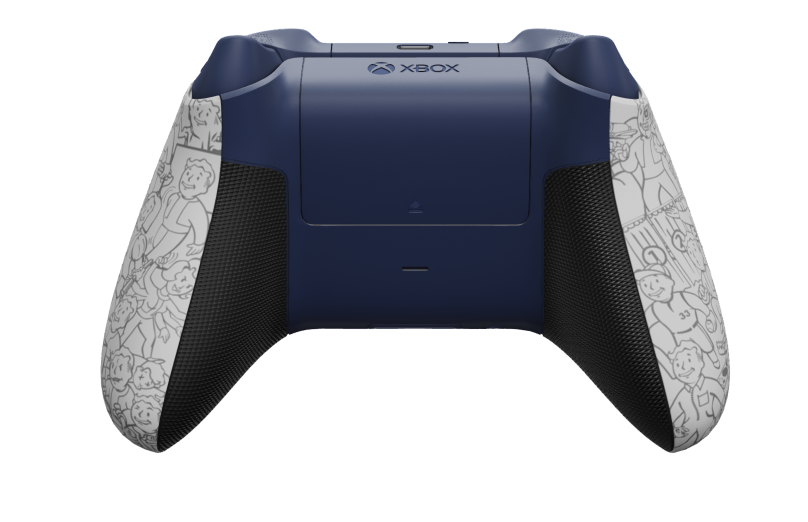 Kontroler bezprzewodowy Xbox - Σώμα: Fallout, Πληκτρολόγια κατεύθυνσης: Μπλε Midnight Blue, Μοχλοί: Μπλε Midnight Blue