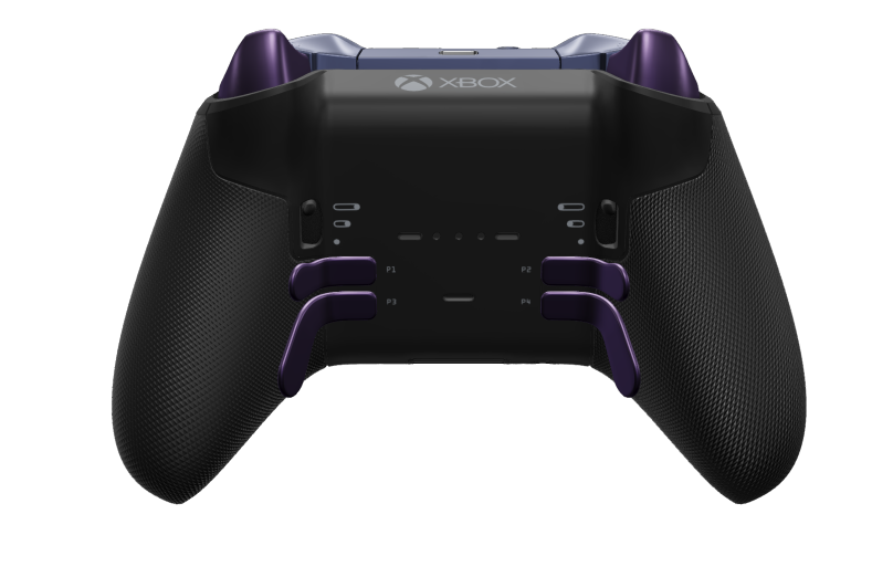 Xbox Elite Wireless Controller Series 2 - Core - Behuizing voorzijde: Nachtblauw + rubberen handvatten, D-pad: Gefacetteerd, carbonzwart (metaal), Behuizing achterzijde: Carbonzwart + rubberen handvatten