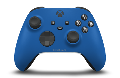 Xbox Wireless Controller - Hoofdtekst: Shock Blue, D-Pads: Carbon Black, Duimsticks: Carbon Black