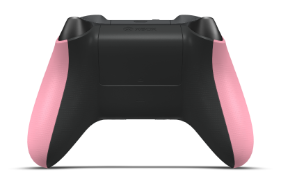 Controller with Retro Pink body, Soft Pink D-pad, and Robot White thumbsticks - back view
