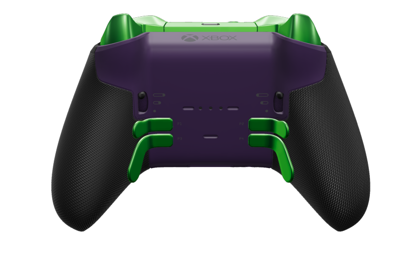 Xbox Elite Wireless Controller Series 2 – Core - Body: Astral Purple + Rubberized Grips, D-pad: Faceted, Velocity Green (Metal), Back: Astral Purple + Rubberized Grips