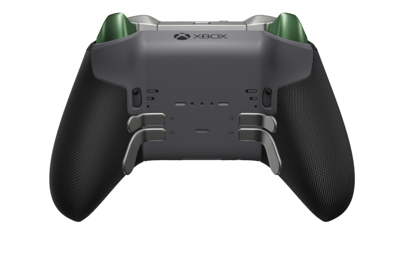 Xbox Elite Wireless Controller Series 2 - Core - Framsida: Ljuslila + gummerat grepp, Styrknapp: Kors, Bright Silver (Metall), Baksida: Storm Gray + gummerat grepp