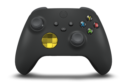 Xbox Wireless Controller - Corpo: Preto Carbono, Botões Direcionais: Dourado, Manípulos Analógicos: Cinzento Tempestade