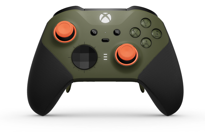 Xbox Elite Wireless Controller Series 2 - Core - Behuizing voorzijde: Nachtelijk groen + rubberen handvatten, D-pad: Facet, Carbon Black (Metal), Behuizing achterzijde: Nachtelijk groen + rubberen handvatten