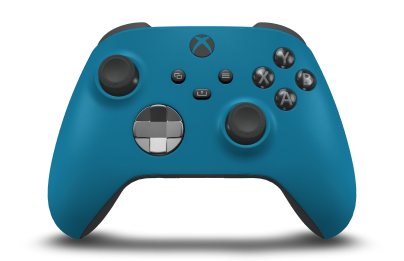 Xbox Wireless Controller - Body: Mineral Blue, D-Pads: Storm Grey (Metallic), Thumbsticks: Carbon Black