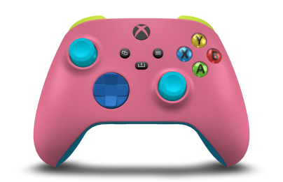 Kontroler bezprzewodowy Xbox - Body: Deep Pink, D-Pads: Shock Blue, Thumbsticks: Dragonfly Blue