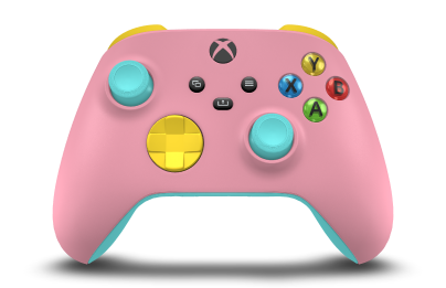 Manette sans fil Xbox - Body: Retro Pink, D-Pads: Lighting Yellow, Thumbsticks: Glacier Blue