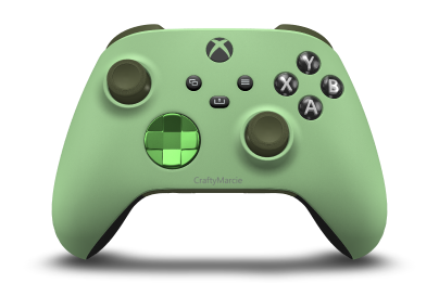 Xbox Wireless Controller - Brödtext: Mjukt grönt, Styrknappar: Velocity-grön (metallic), Styrspakar: Midnattsgrön