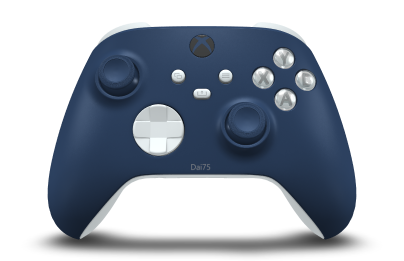 Xbox ワイヤレス コントローラー - Body: Midnight Blue, D-Pads: Robot White, Thumbsticks: Midnight Blue