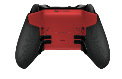 Trådløs Xbox Elite-controller Series 2 – Core - Body: Carbon Black + Rubberized Grips, D-pad: Facet, Pulse Red (Metal), Back: Pulse Red + Rubberized Grips