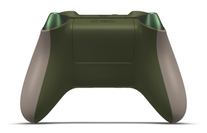 Xbox Wireless Controller - Text: Wüstenfarben, Steuerkreuze: Weiches Grün (Metallic), Analogsticks: Nachtgrün