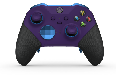 Xbox Elite Wireless Controller Series 2 – Core - Corps: Astral Purple + poignées caoutchoutées, BMD: Facette, Photon Blue (métal), Arrière: Astral Purple + poignées caoutchoutées