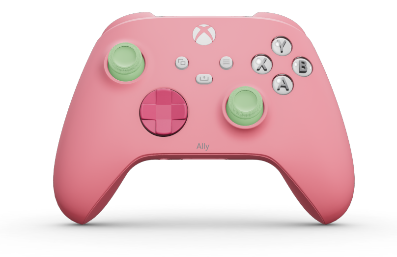 Xbox Wireless Controller - 몸체: 레트로 핑크, 방향 패드: 미드나잇 블루, 엄지스틱: 소프트 그린