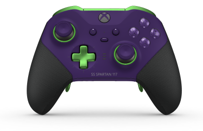 Xbox Elite Wireless Controller Series 2 - Core - Corpo: Roxo Astral + Pegas em Borracha, Botão Direcional: Cruz, Verde Veloz (Metal), Traseira: Roxo Astral + Pegas em Borracha
