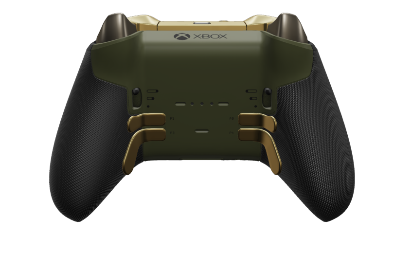 Xbox Elite Wireless Controller Series 2 - Core - Hoveddel: Nattegrøn + gummigreb, D-blok: Facetteret, guldfarvet (metal), Bagside: Nattegrøn + gummigreb