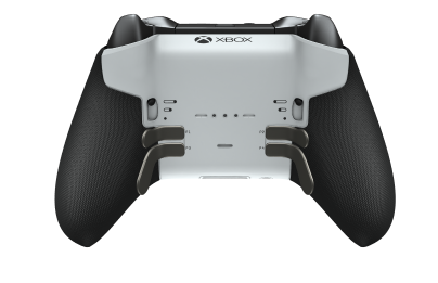 Controller Wireless Elite per Xbox Series 2 - Nucleo - Body: Robot White + Rubberized Grips, D-pad: Facet, Bright Silver (Metal), Back: Robot White + Rubberized Grips