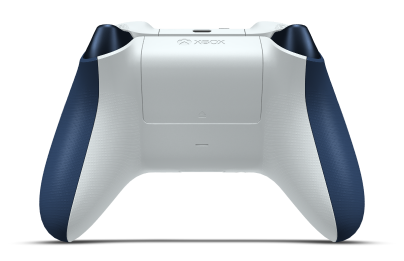Kontroler bezprzewodowy Xbox - Hoofdtekst: Middernachtblauw, D-Pads: Helder zilver (metallic), Duimsticks: Robotwit