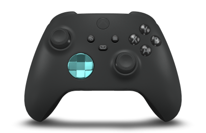 Xbox Wireless Controller - Body: Carbon Black, D-Pads: Glacier Blue (Metallic), Thumbsticks: Carbon Black