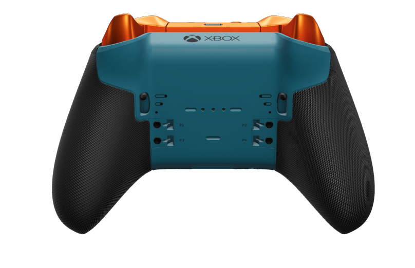 Xbox Elite Wireless Controller Series 2 - Core - Hoveddel: Mineralblå + gummigreb, D-blok: Facetteret, kulsort (metal), Bagside: Mineralblå + gummigreb