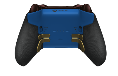 Xbox Elite Wireless Controller Series 2 - Core - Behuizing voorzijde: Pulsrood + rubberen handvatten, D-pad: Cross, Gold Matte (Metal), Behuizing achterzijde: Shockblauw + rubberen handvatten