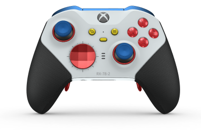 Xbox Elite 無線控制器 Series 2 - Core - Body: Robot White + Rubberized Grips, D-pad: Facet, Pulse Red (Metal), Back: Robot White + Rubberized Grips