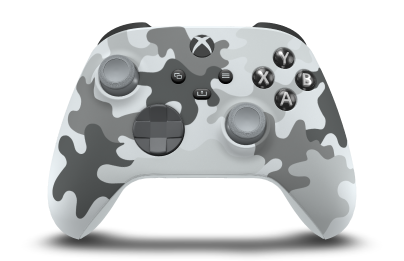 Xbox Wireless Controller - Tělo: Maskovací arktická, Řídicí kříže: Bouřkově šedá, Palcové ovladače: Popelově šedá