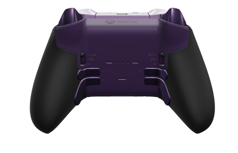 Xbox Elite Wireless Controller Series 2 - Core - Corps: Soft Purple + poignées caoutchoutées, BMD: À facettes, Astral Purple (métal), Arrière: Astral Purple + poignées caoutchoutées