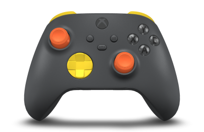 Xbox Wireless Controller - Body: Storm Grey, D-Pads: Lighting Yellow, Thumbsticks: Zest Orange