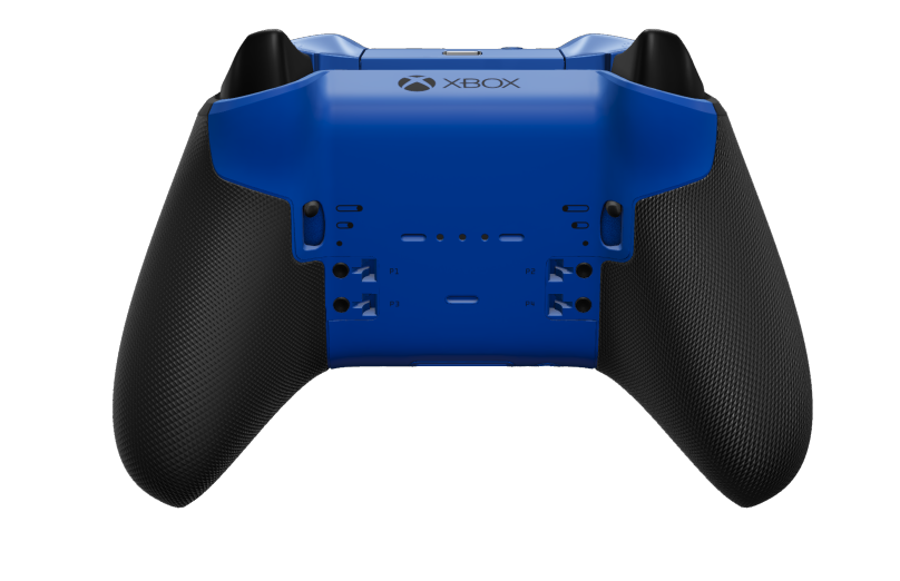 Xbox Elite Wireless Controller Series 2 - Core - 몸체: 미네랄 블루 + 고무 코팅 그립, 방향 패드: 크로스, 미드나잇 블루(금속), 뒤로: 쇼크 블루 + 고무 코팅 그립
