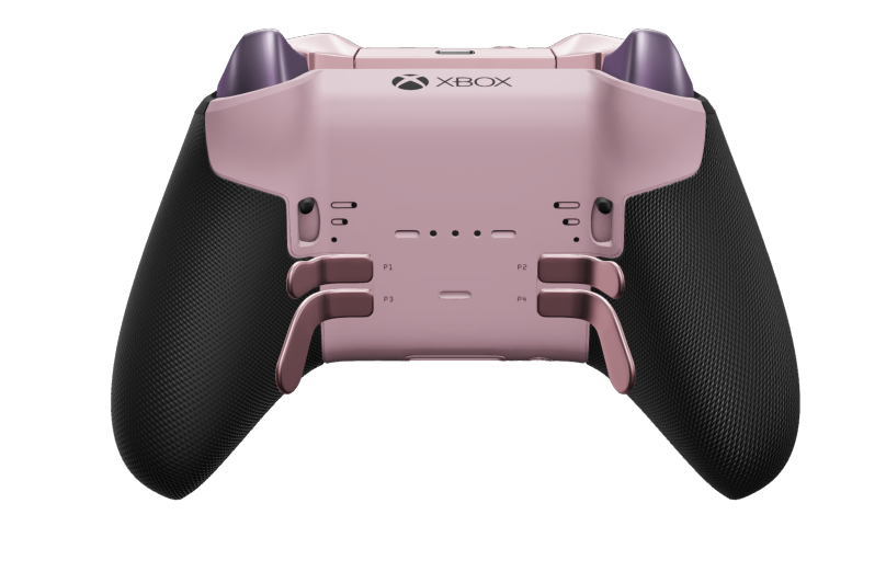 Xbox Elite Wireless Controller Series 2 - Core - Behuizing voorzijde: Zacht roze + rubberen handvatten, D-pad: Gefacetteerd, zachtpaars (metaal), Behuizing achterzijde: Zacht roze + rubberen handvatten