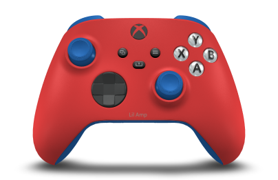 Xbox Wireless Controller - Body: Pulse Red, D-Pads: Carbon Black, Thumbsticks: Shock Blue