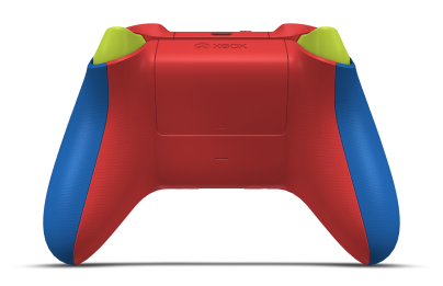 Xbox 무선 컨트롤러 - Body: Shock Blue, D-Pads: Velocity Green (Metallic), Thumbsticks: Pulse Red
