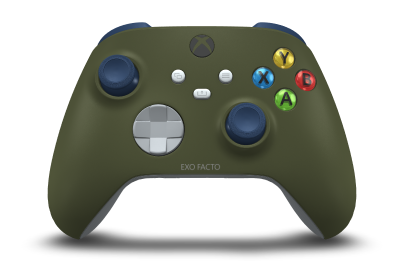 Xbox Wireless Controller - Hoofdtekst: Nachtelijk groen, D-Pads: Asgrijs, Duimsticks: Middernachtblauw