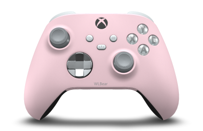 Xbox Wireless Controller - Body: Soft Pink, D-Pads: Ash Gray (Metallic), Thumbsticks: Ash Gray