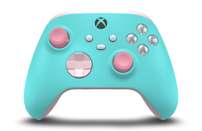 Xbox Wireless Controller - Body: Glacier Blue, D-Pads: Soft Pink, Thumbsticks: Retro Pink