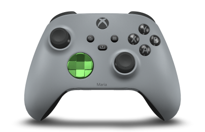 Bezdrátový ovladač pro Xbox - Body: Ash Grey, D-Pads: Velocity Green (Metallic), Thumbsticks: Carbon Black