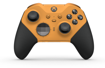 Xbox Elite Wireless Controller Series 2 - Core - Body: Soft Orange + Rubberized Grips, D-pad: Facet, Storm Gray (Metal), Back: Soft Orange + Rubberized Grips