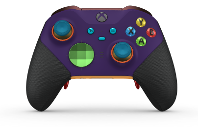 Xbox Elite Wireless Controller Series 2 - Core - Body: Astral Purple + Rubberised Grips, D-pad: Facet, Velocity Green (Metal), Back: Soft Orange + Rubberised Grips