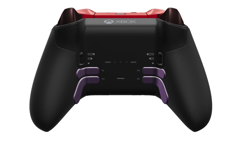 Xbox Elite Wireless Controller Series 2 - Core - Body: Astral Purple + Rubberized Grips, D-pad: Faceted, Soft Orange (Metal), Back: Carbon Black + Rubberized Grips