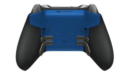 Xbox Elite Wireless Controller Series 2 – Core - Behuizing voorzijde: Shockblauw + rubberen handvatten, D-pad: Facet, Bright Silver (Metal), Behuizing achterzijde: Shockblauw + rubberen handvatten
