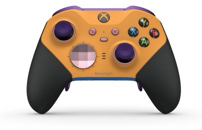 Xbox Elite Wireless Controller Series 2 - Core - Body: Soft Orange + Rubberised Grips, D-pad: Facet, Soft Pink (Metal), Back: Shock Blue + Rubberised Grips