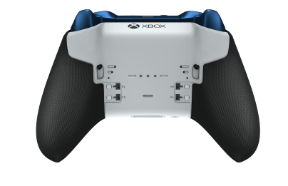 Xbox Elite Wireless Controller Series 2 - Core - Corps: Robot White + poignées caoutchoutées, BMD: Facette, Photon Blue (métal), Arrière: Robot White + poignées caoutchoutées