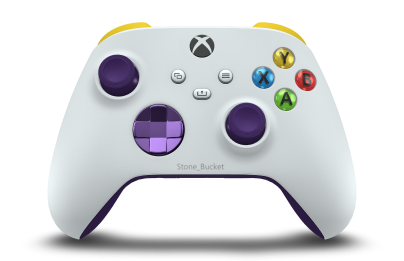 Xbox 무선 컨트롤러 - Body: Robot White, D-Pads: Astral Purple (Metallic), Thumbsticks: Astral Purple