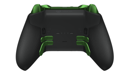 Xbox Elite Wireless Controller Series 2 - Core - Behuizing voorzijde: Carbonzwart + rubberen handvatten, D-pad: Facet, Velocity Green (Metal), Behuizing achterzijde: Carbonzwart + rubberen handvatten