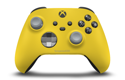 Controller Wireless per Xbox - Body: Lighting Yellow, D-Pads: Storm Gray (Metallic), Thumbsticks: Ash Gray