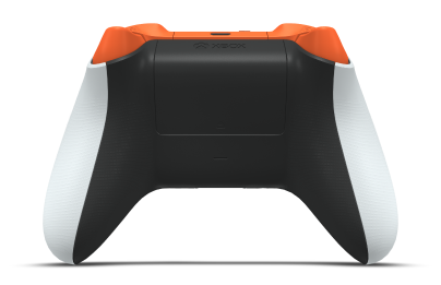 Xbox ワイヤレス コントローラー - Hoofdtekst: Robot White, D-Pads: Carbon Black, Duimsticks: Zest-oranje
