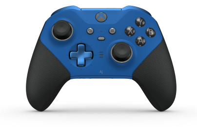 Xbox Elite Wireless Controller Series 2 - Core - Body: Shock Blue + Rubberized Grips, D-pad: Cross, Photon Blue (Metal), Back: Shock Blue + Rubberized Grips